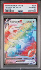 Snorlax VMAX - 206/202 - Secret Rare - PSA 10